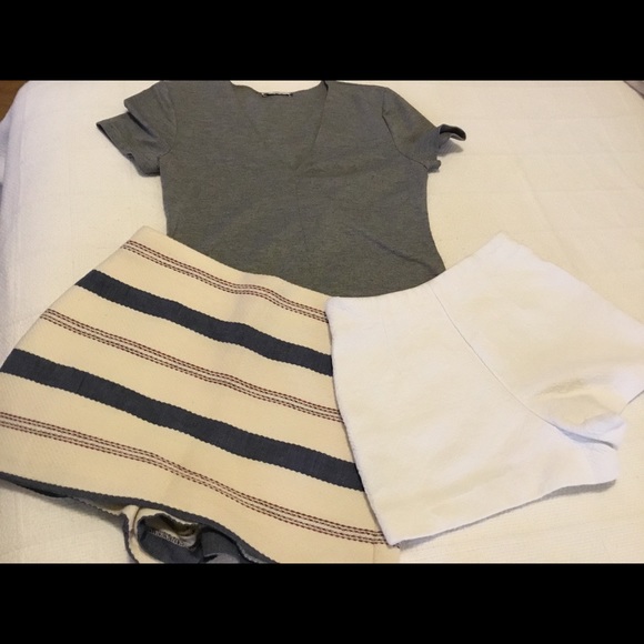 Zara Bundle 3 piece top,skirt short & short Xs /S - Picture 7 of 7
